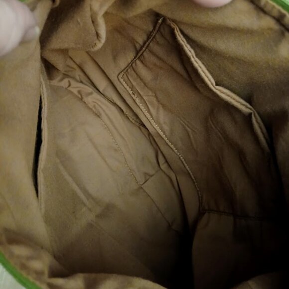 New Diamond print Argyle Shoulder Bag Purse Olive Green Tote Carryall Fashion - Picture 8 of 8